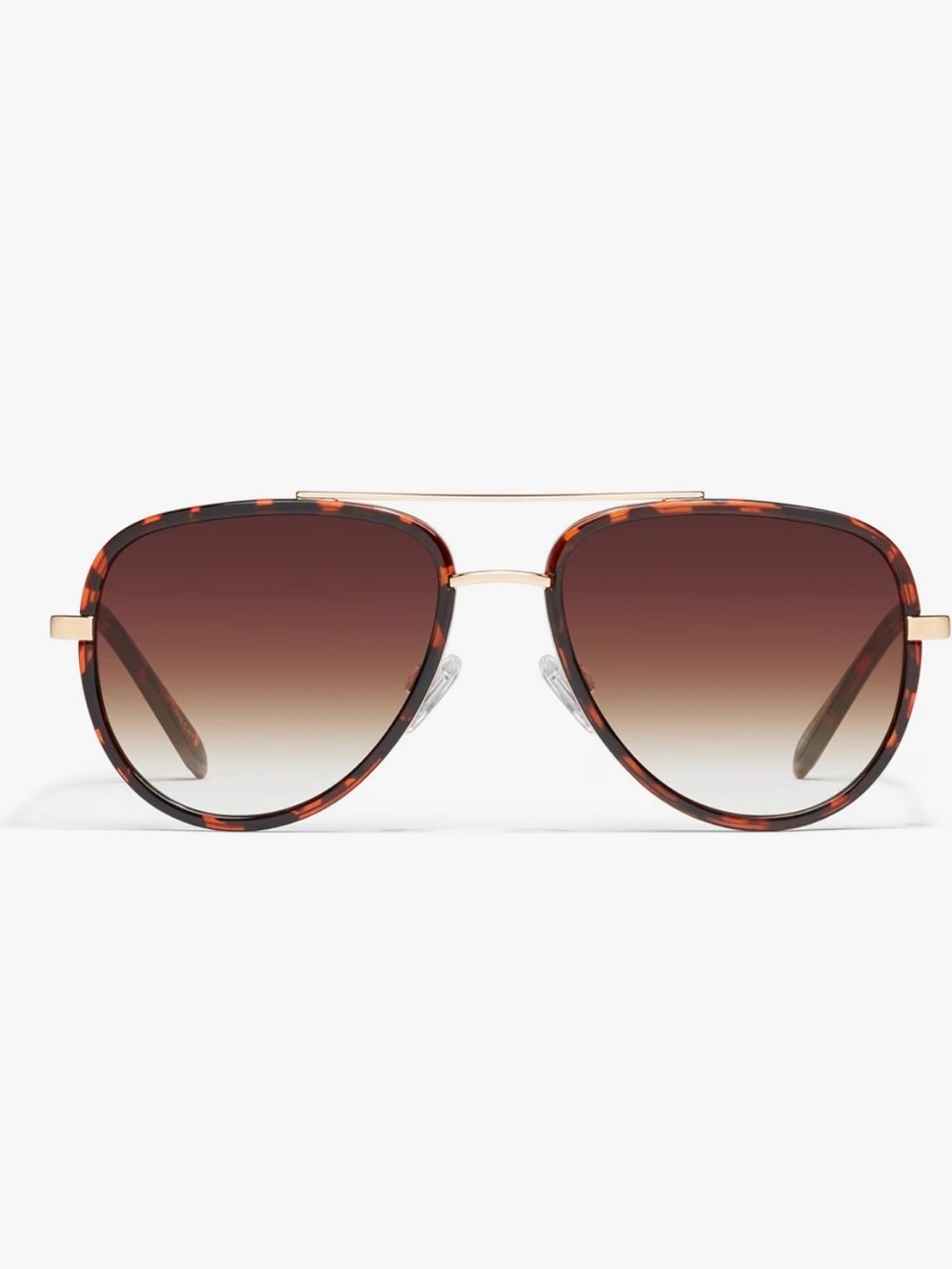 Quay Australia Oversized Aviator Sunglasses w/Brown Gradient Lens